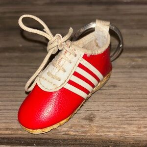 VTG 70s 80s Adidas Red and White Sneaker Keychain
